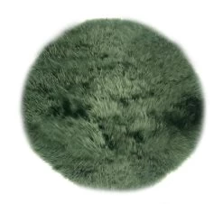 Sitzkissen LAMMFELL Dunkelgrün