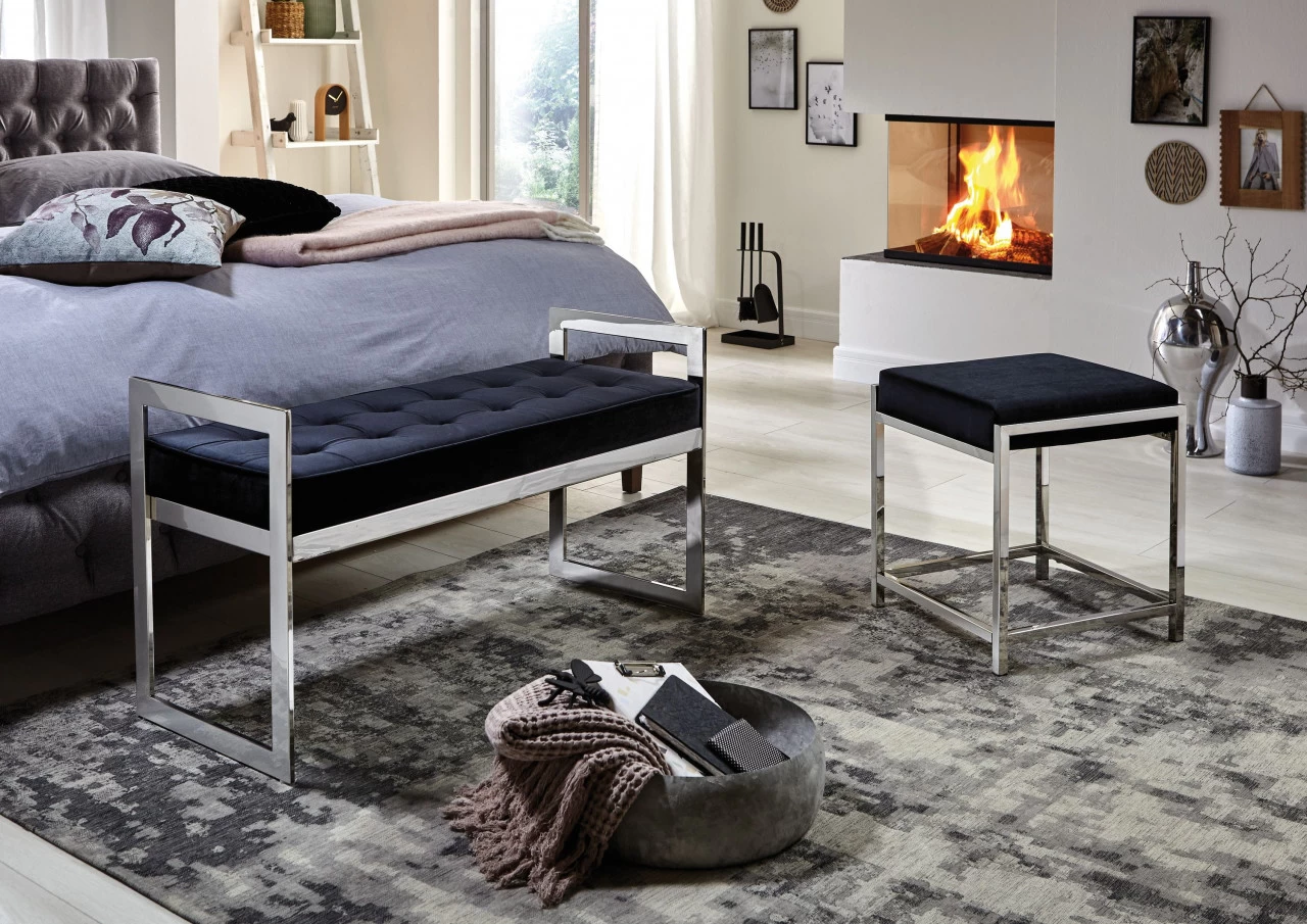 Bank Edelstahl-schwarz – Bild 2