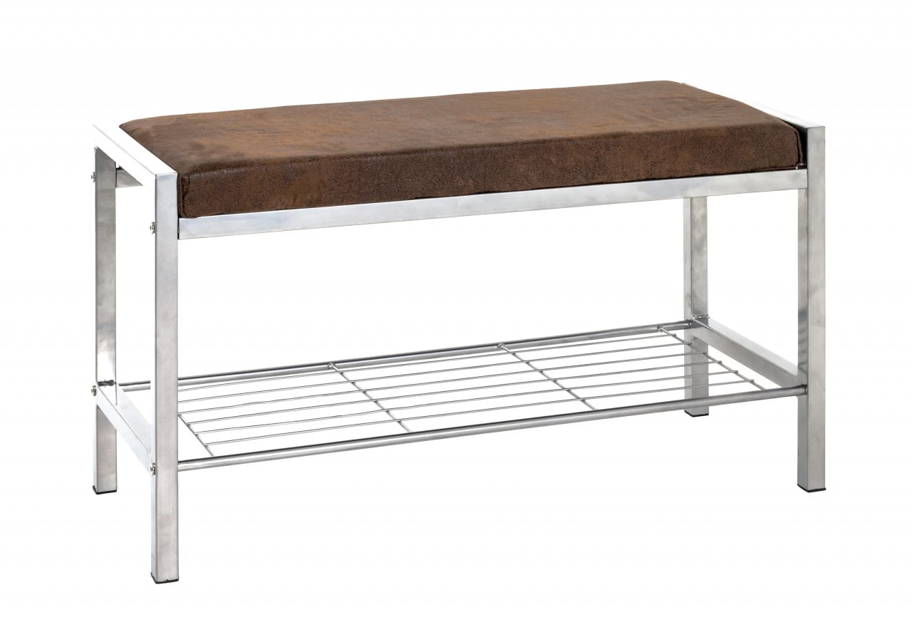 Bank Edelstahloptik-braun