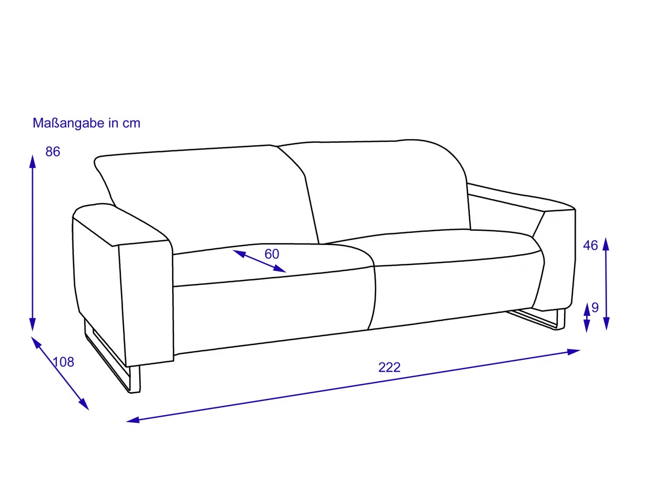 Sofa 3 Sitzer Groß CALANO – Bild 5