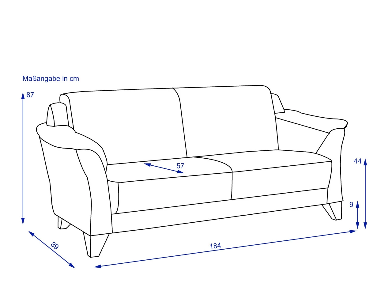 Sofa 3 Sitzer MONDO QUADRA – Bild 4