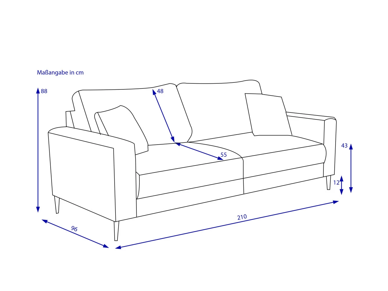 Sofa 3 Sitzer BELMIRA – Bild 5