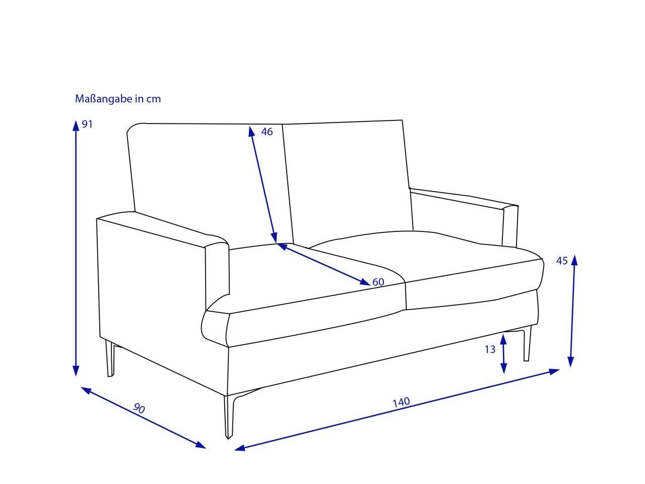 Sofa 2 Sitzer KALVIN – Bild 4